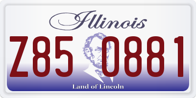 IL license plate Z850881