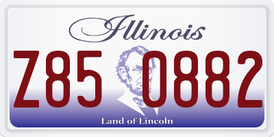 IL license plate Z850882