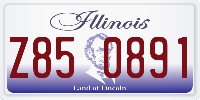 IL license plate Z850891