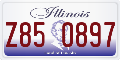 IL license plate Z850897