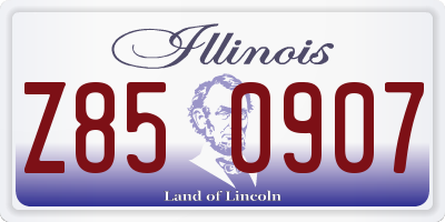 IL license plate Z850907