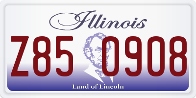 IL license plate Z850908