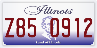 IL license plate Z850912
