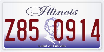 IL license plate Z850914