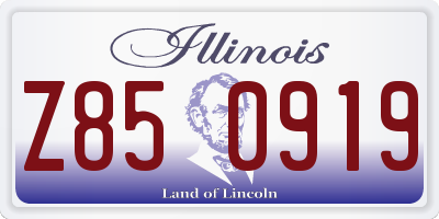 IL license plate Z850919