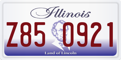 IL license plate Z850921