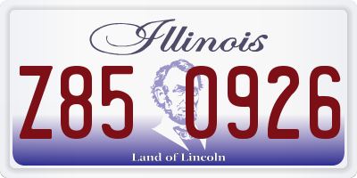 IL license plate Z850926