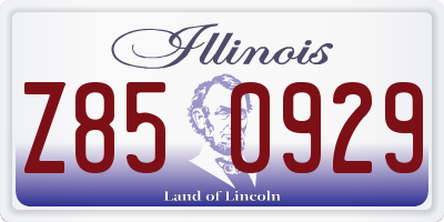 IL license plate Z850929