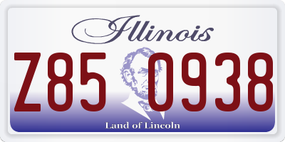 IL license plate Z850938