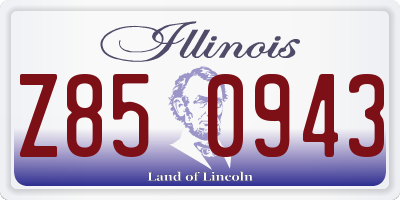 IL license plate Z850943