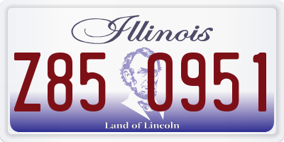 IL license plate Z850951