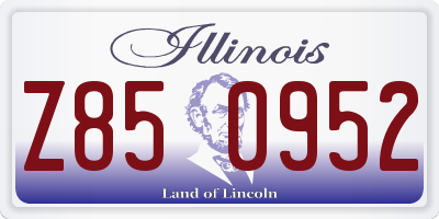 IL license plate Z850952
