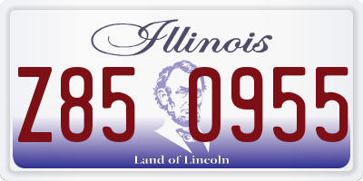 IL license plate Z850955