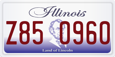 IL license plate Z850960