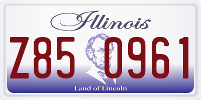 IL license plate Z850961