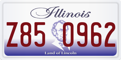 IL license plate Z850962