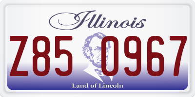 IL license plate Z850967