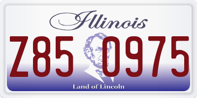 IL license plate Z850975