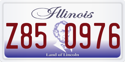 IL license plate Z850976
