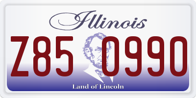 IL license plate Z850990