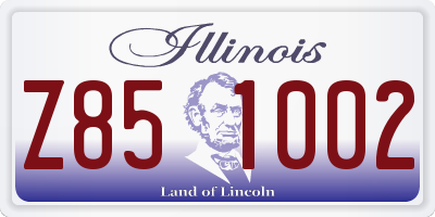 IL license plate Z851002
