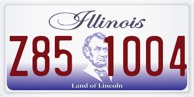 IL license plate Z851004