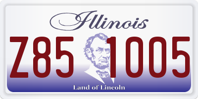 IL license plate Z851005