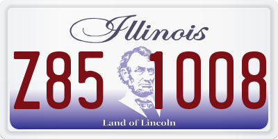 IL license plate Z851008