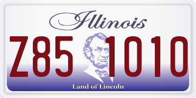 IL license plate Z851010