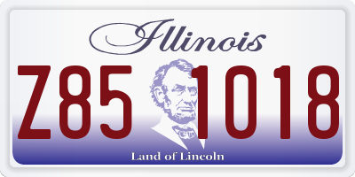IL license plate Z851018
