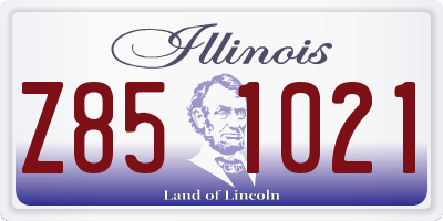 IL license plate Z851021
