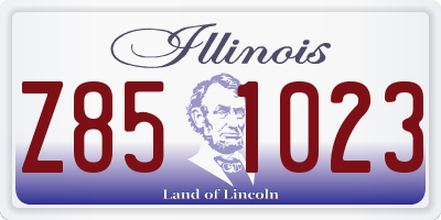 IL license plate Z851023