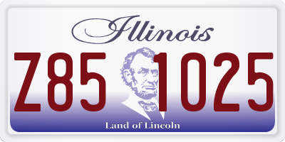 IL license plate Z851025