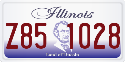 IL license plate Z851028