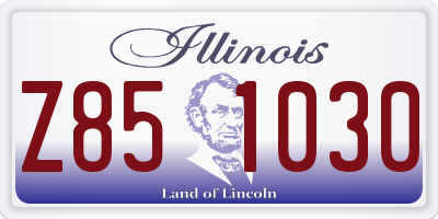 IL license plate Z851030