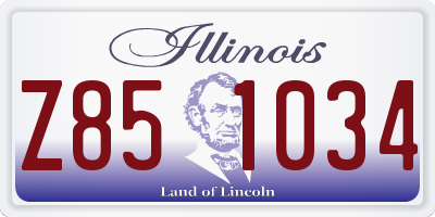 IL license plate Z851034