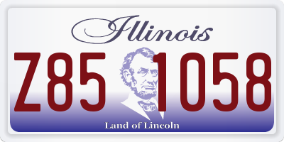 IL license plate Z851058