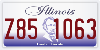 IL license plate Z851063