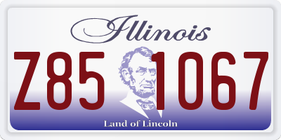 IL license plate Z851067