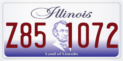 IL license plate Z851072