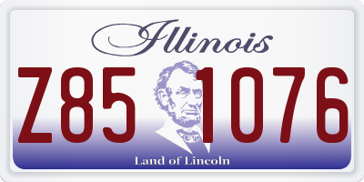 IL license plate Z851076