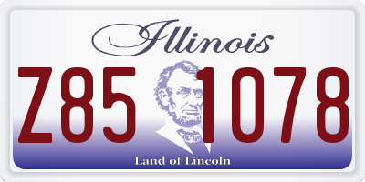 IL license plate Z851078