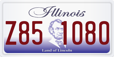 IL license plate Z851080