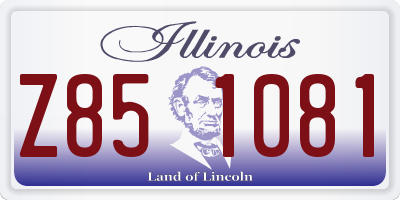 IL license plate Z851081