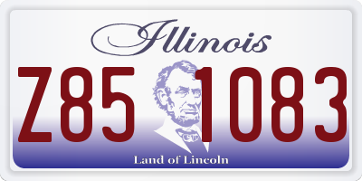 IL license plate Z851083