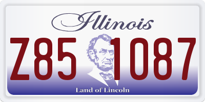 IL license plate Z851087