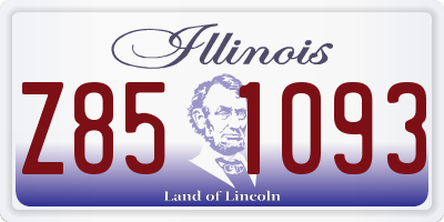 IL license plate Z851093