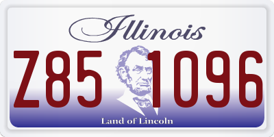 IL license plate Z851096