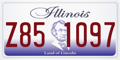 IL license plate Z851097