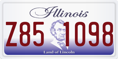 IL license plate Z851098